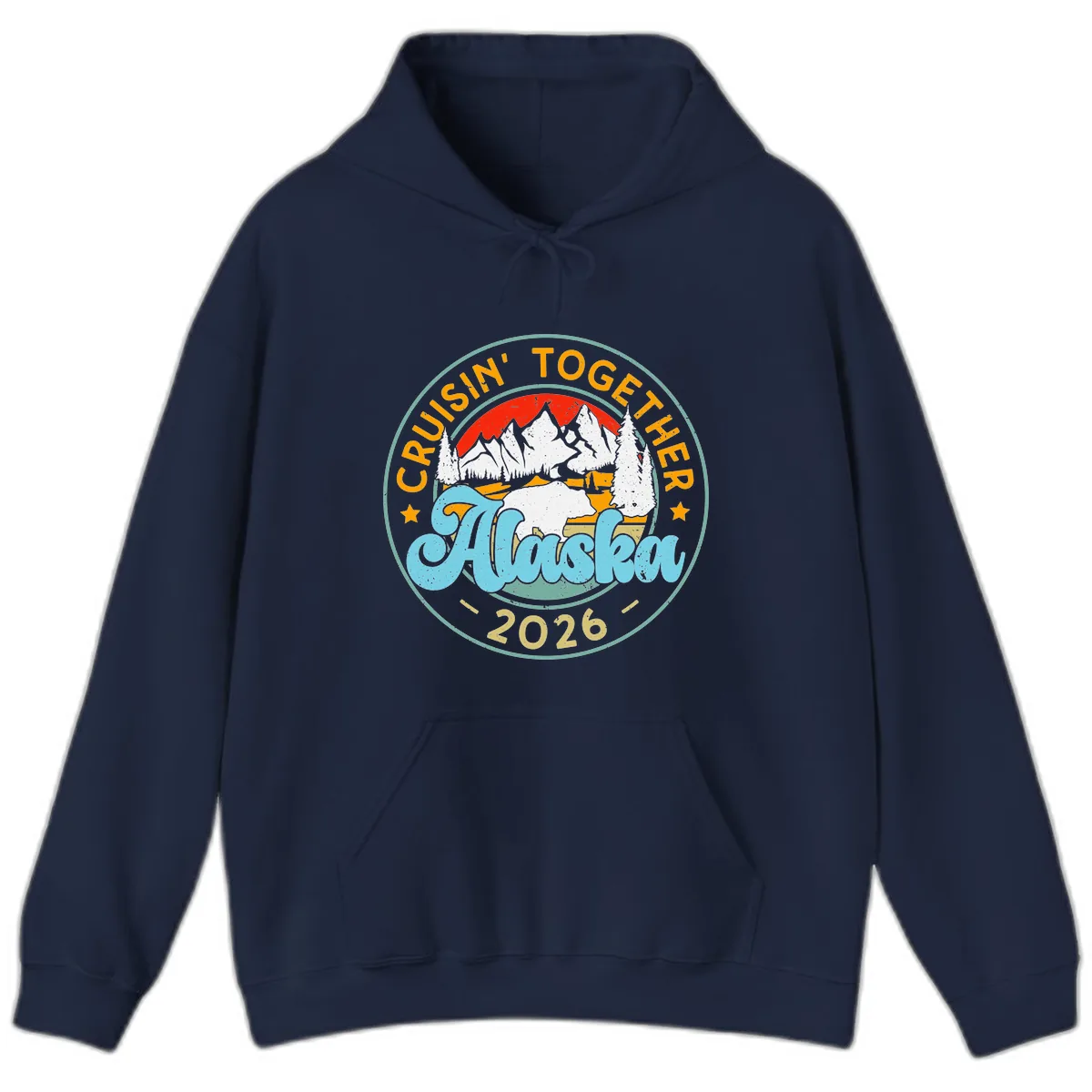 Cruisin' Together Alaska 2026 Badge Hoodie in Navy