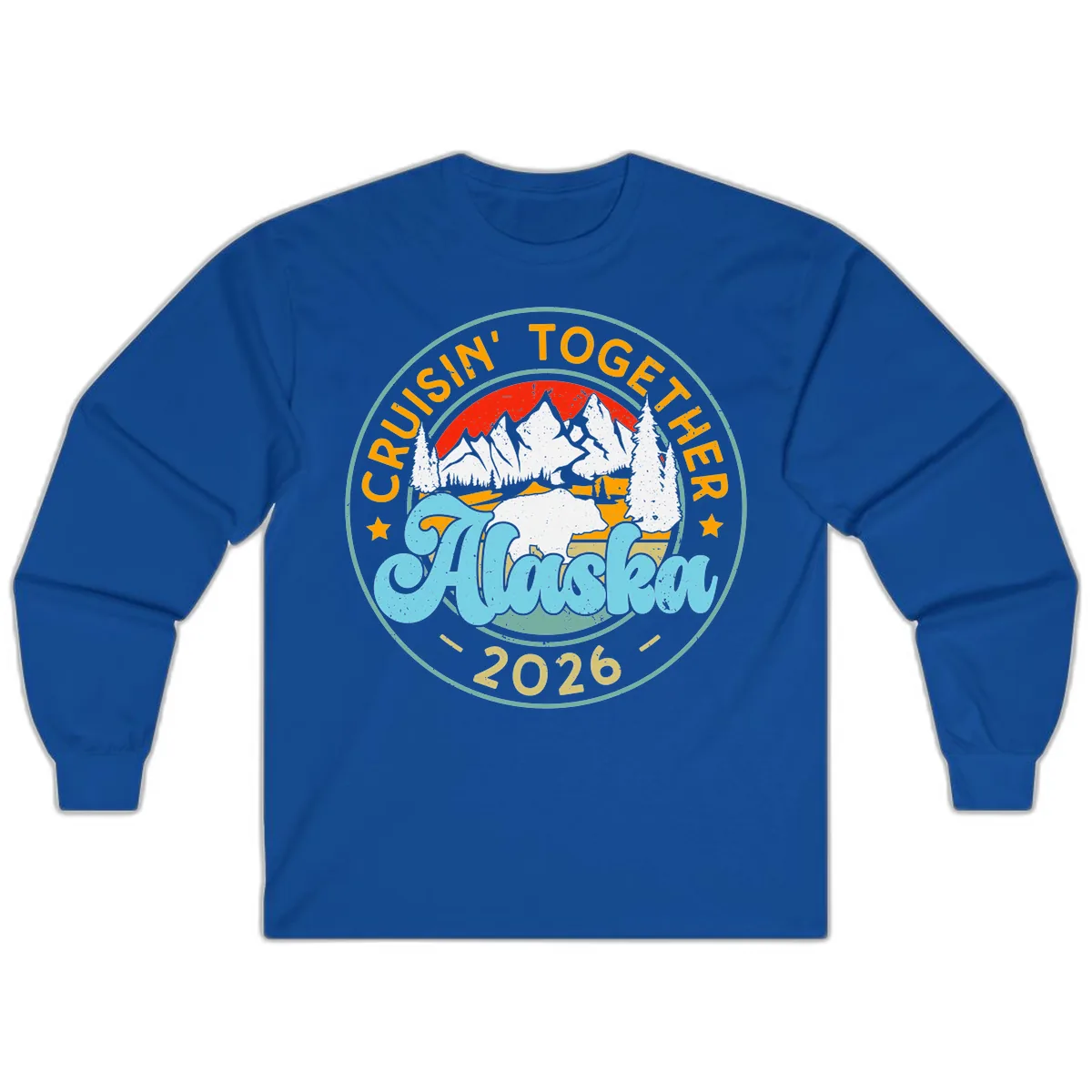 Cruisin' Together Alaska 2026 Badge Long Sleeve in Royal