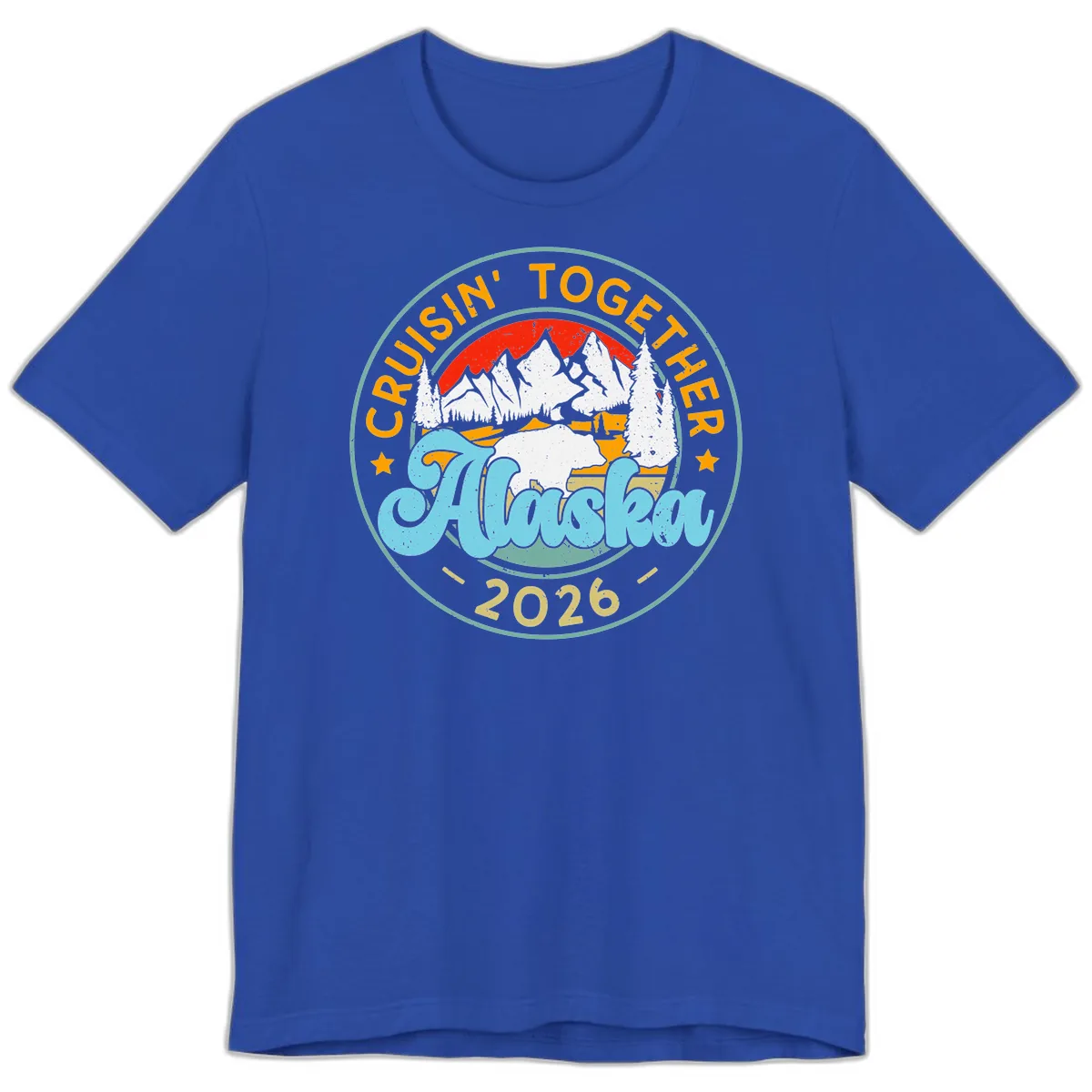 Cruisin' Together Alaska 2026 Badge Premium T-Shirt in True Royal