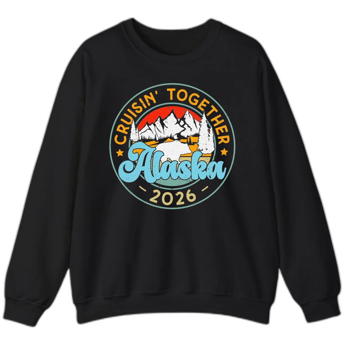 Cruisin' Together Alaska 2026 Badge Sweatshirt in Black