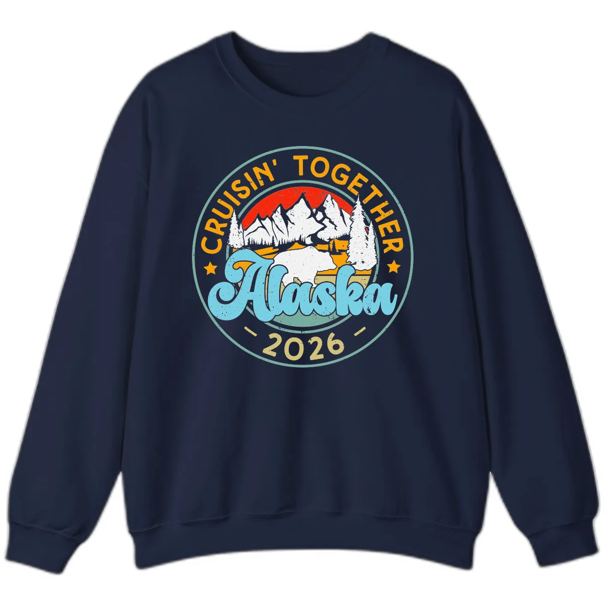 Cruisin' Together Alaska 2026 Badge Sweatshirt in Navy