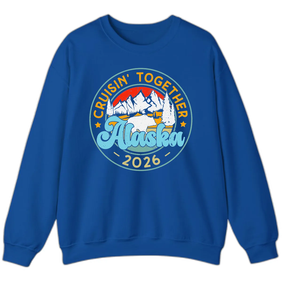 Cruisin' Together Alaska 2026 Badge Sweatshirt in Royal