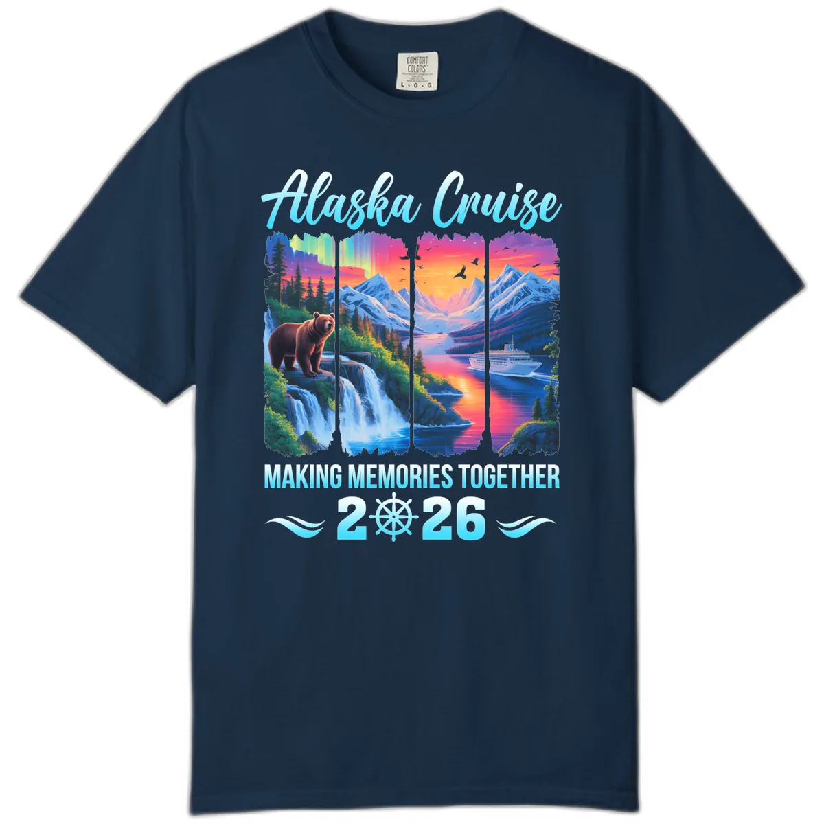 Alaska Cruise Making Memories Together 2026 Comfort Color in True Navy