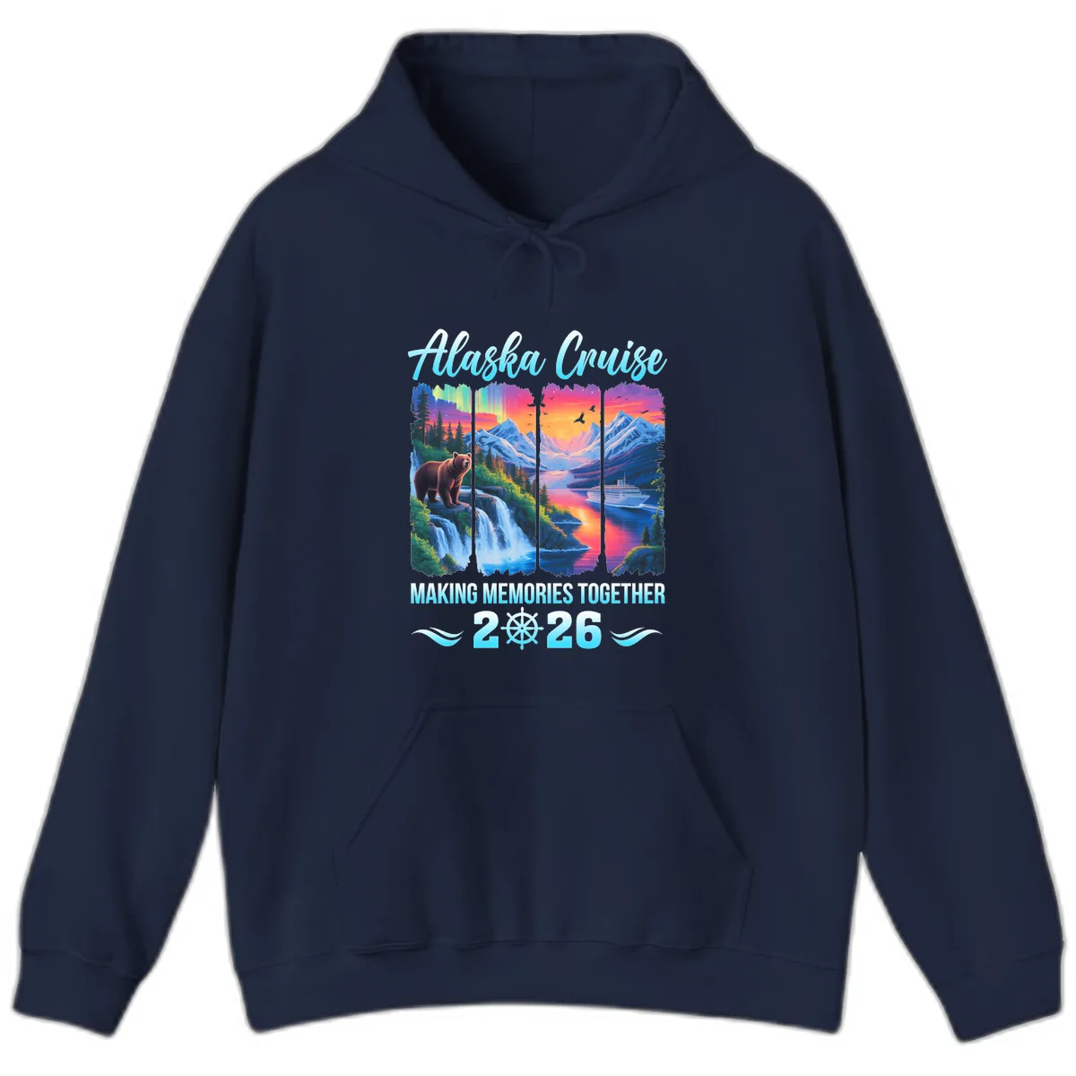 Alaska Cruise Making Memories Together 2026 Hoodie in Navy