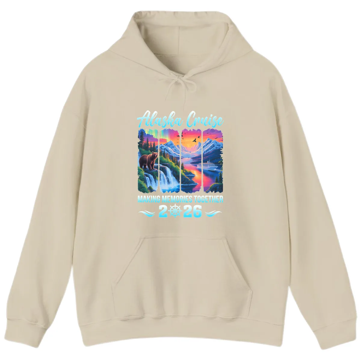 Alaska Cruise Making Memories Together 2026 Hoodie in Sand