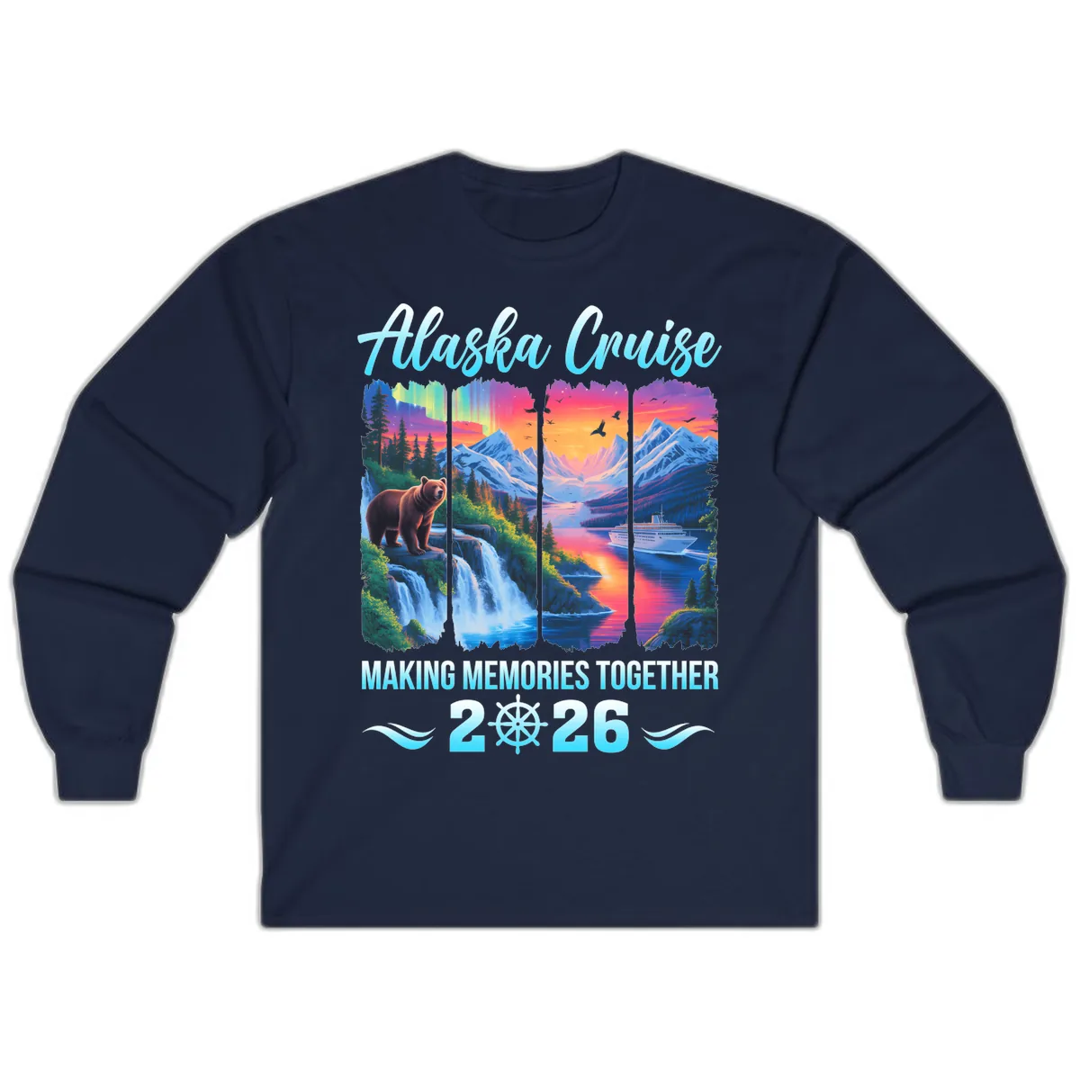 Alaska Cruise Making Memories Together 2026 Long Sleeve in Navy
