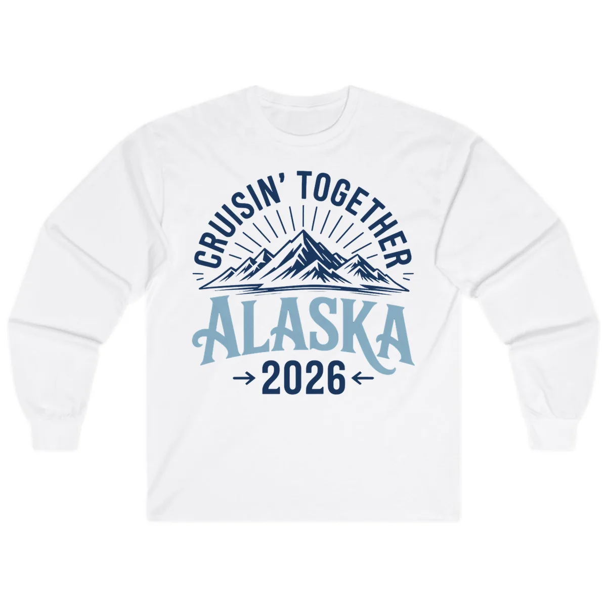 Cruisin' Together Alaska Mountains 2026 Long Sleeve in White