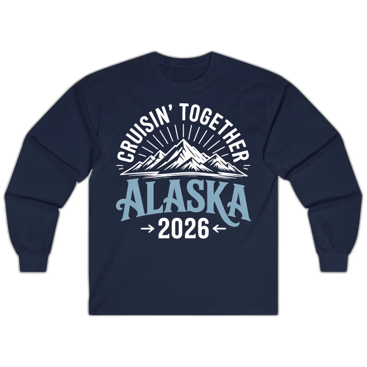 Cruisin' Together Alaska Mountains 2026 Long Sleeve in Navy