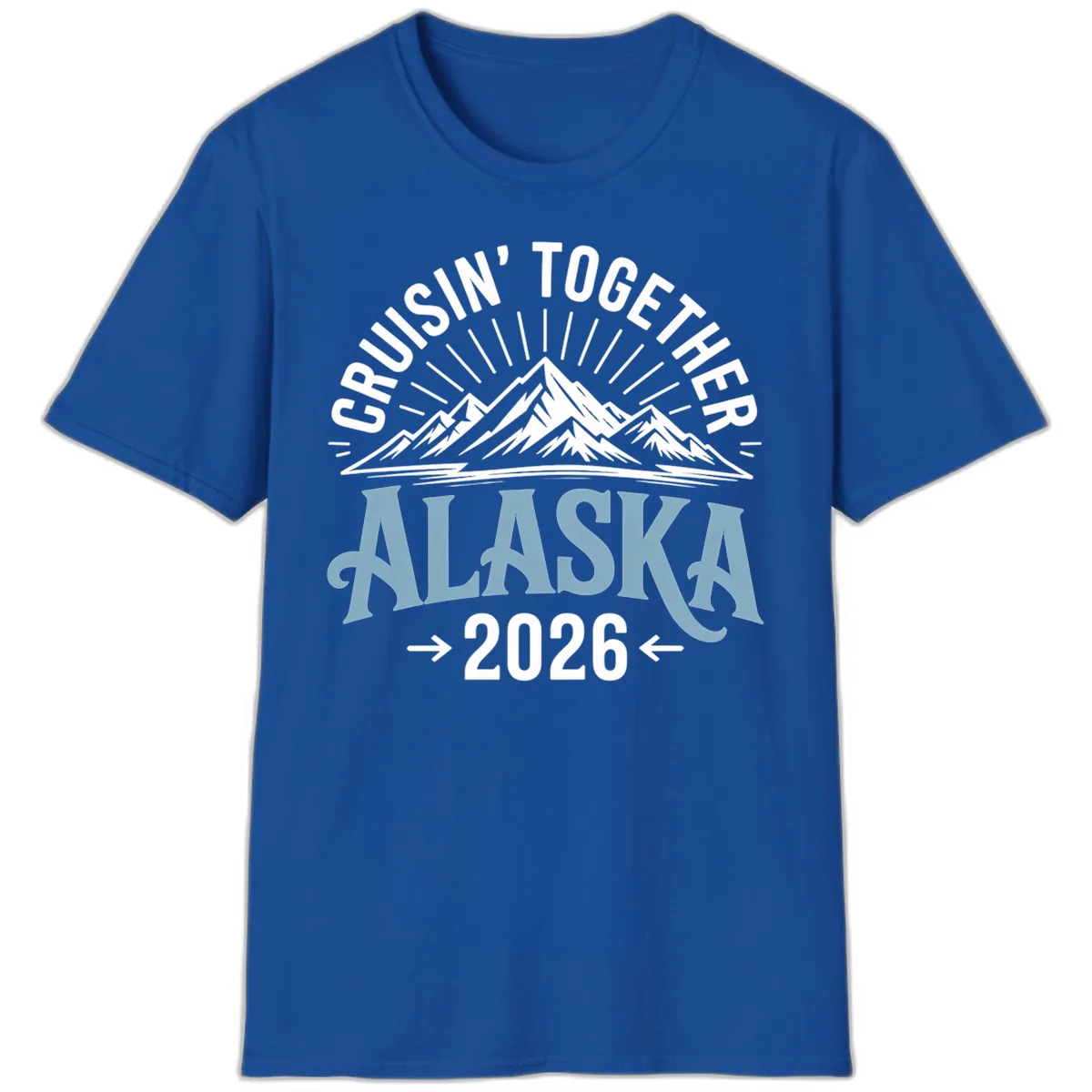 Cruisin' Together Alaska Mountains 2026 T-Shirt in Royal