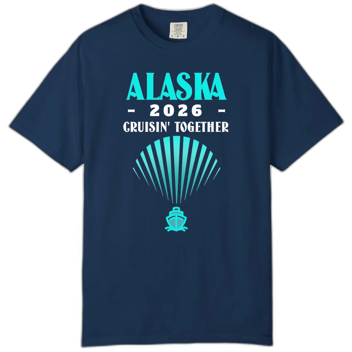 Alaska 2026 Cruisin' Together Cruise Ship Comfort Color in Navy