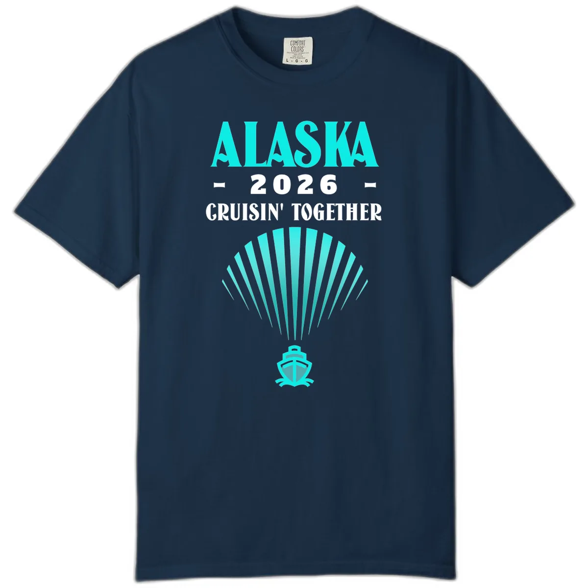 Alaska 2026 Cruisin' Together Cruise Ship Comfort Color in True Navy