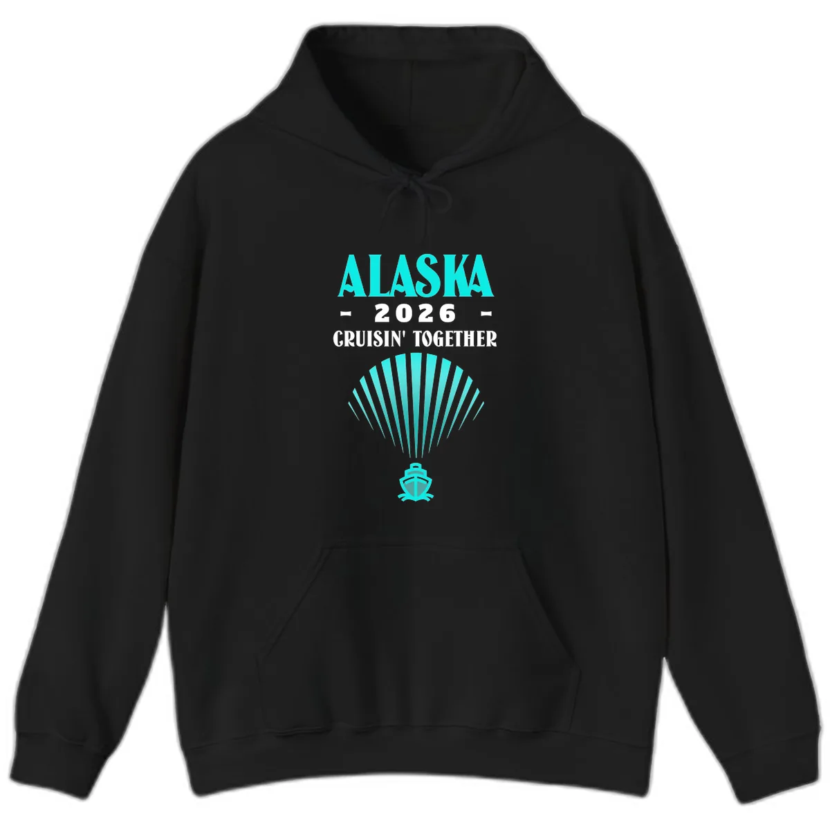 Alaska 2026 Cruisin' Together Cruise Ship Hoodie in Black