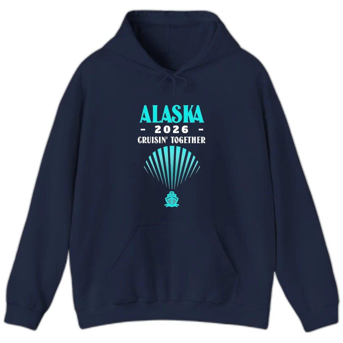 Alaska 2026 Cruisin' Together Cruise Ship Hoodie in Navy