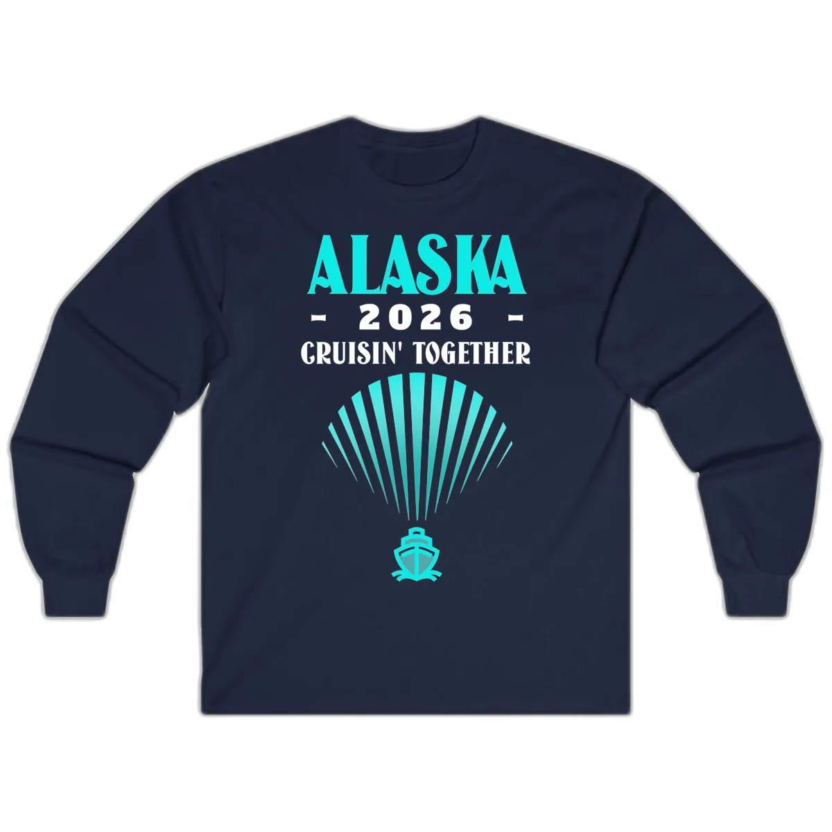 Alaska 2026 Cruisin' Together Cruise Ship Long Sleeve in Navy