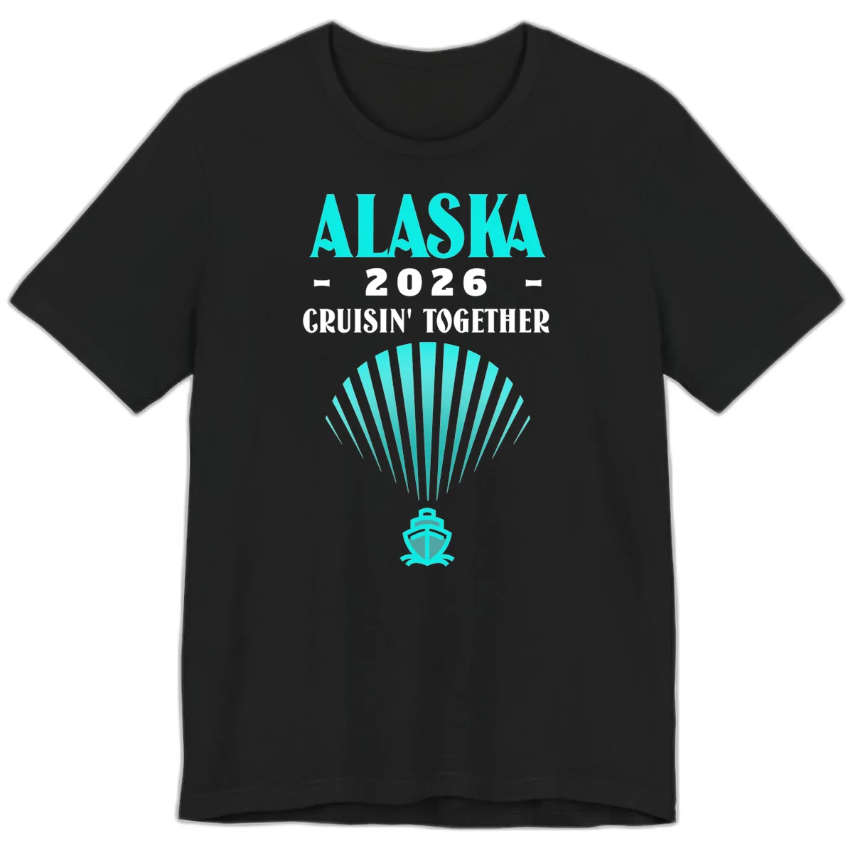 Alaska 2026 Cruisin' Together Cruise Ship Premium T-Shirt in Black