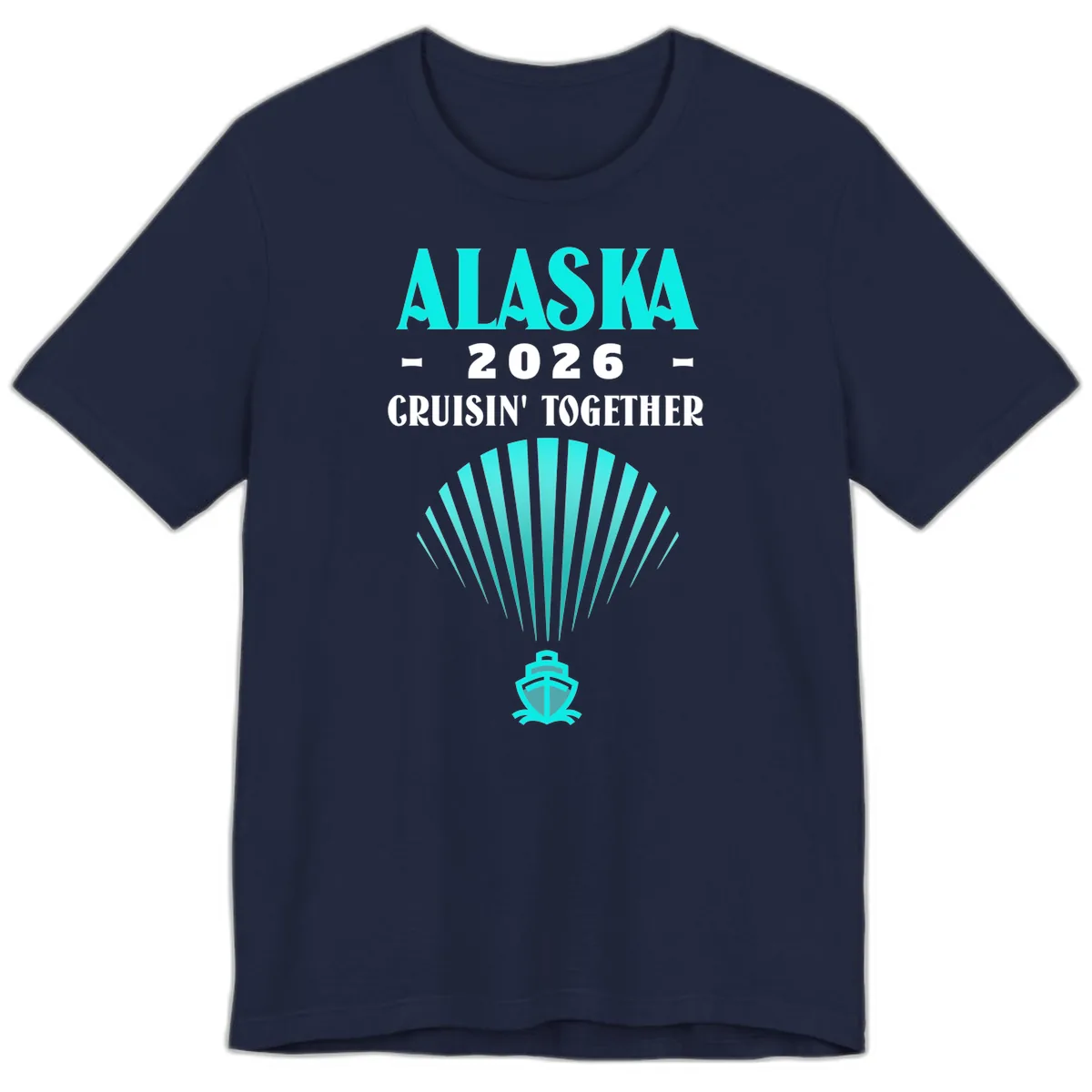 Alaska 2026 Cruisin' Together Cruise Ship Premium T-Shirt in Navy