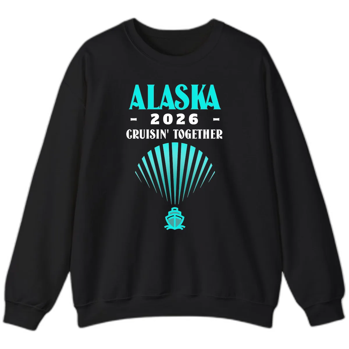 Alaska 2026 Cruisin' Together Cruise Ship Sweatshirt in Black