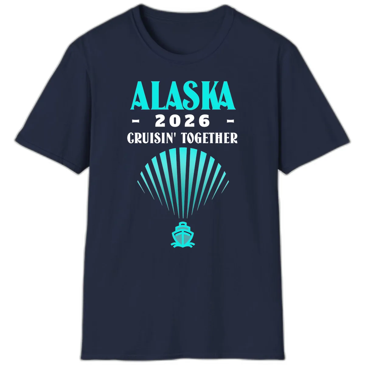 Alaska 2026 Cruisin' Together Cruise Ship T-Shirt in Navy