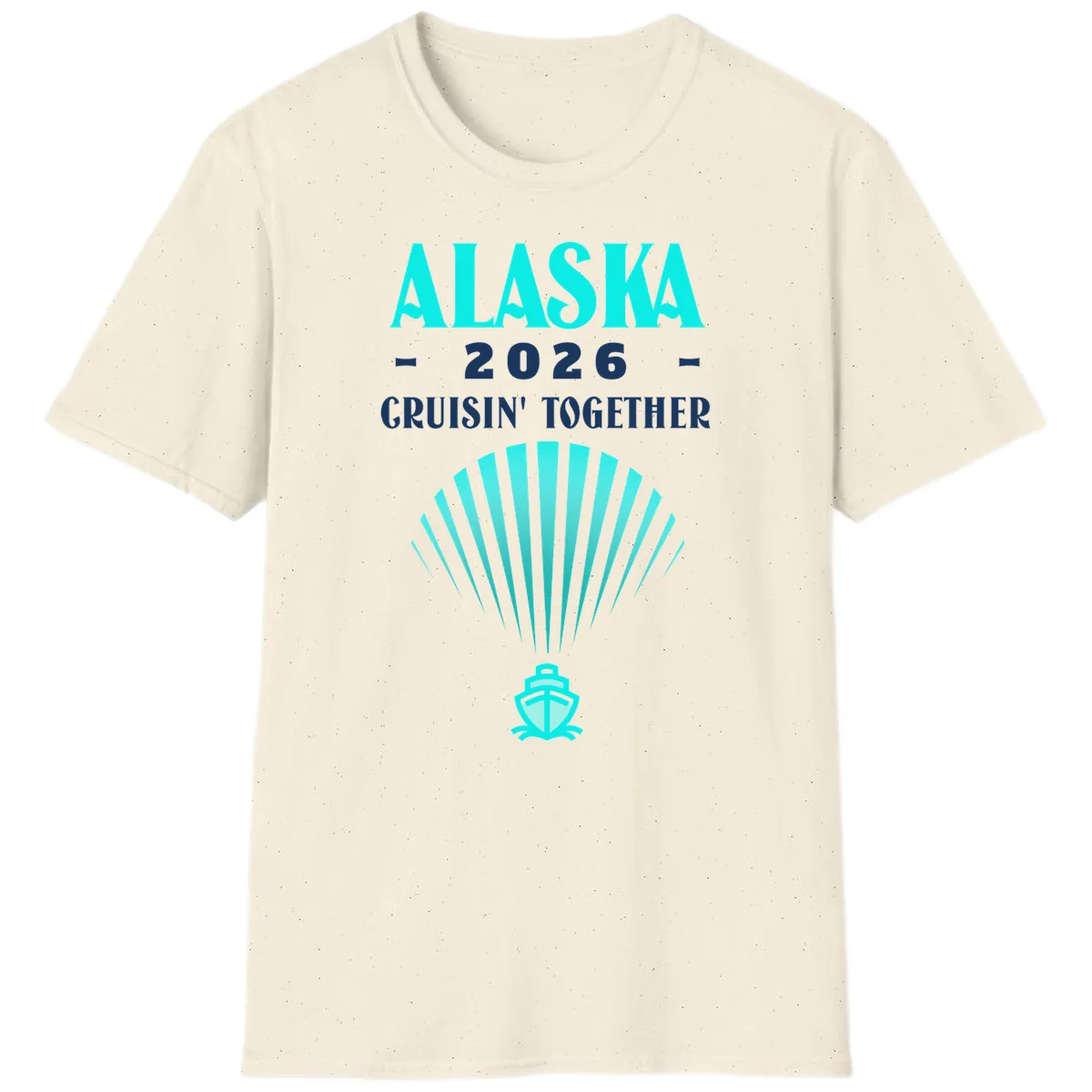 Alaska 2026 Cruisin' Together Cruise Ship T-Shirt in Natural