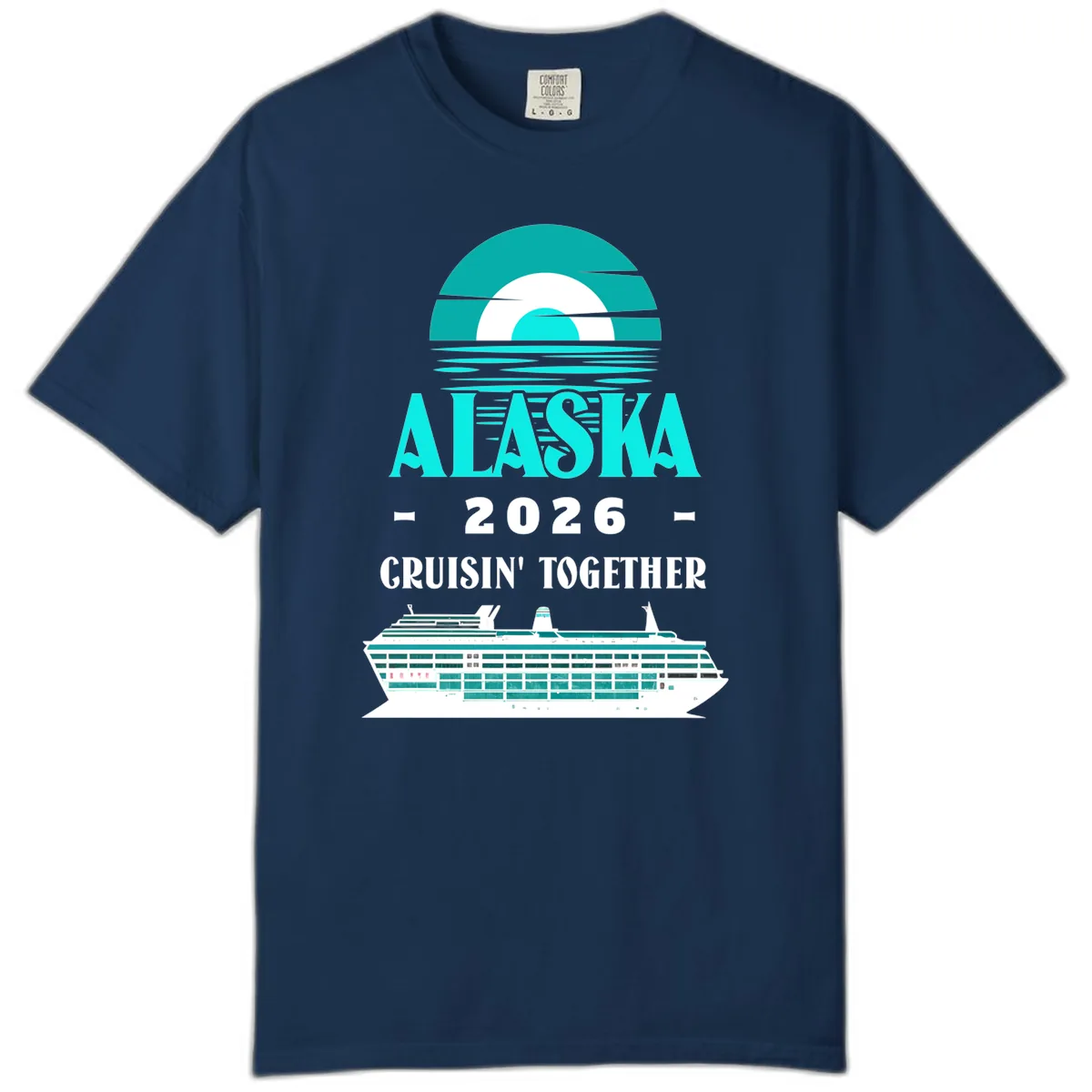 Alaska 2026 Cruisin' Together Cruise Ship Design Comfort Color in Navy