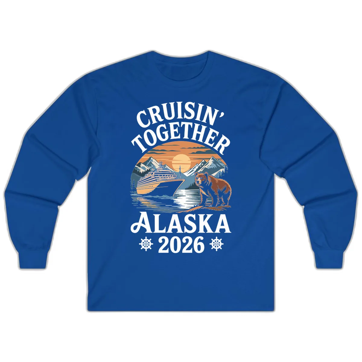 Cruisin' Together Alaska 2026 Bear Cruise Long Sleeve in Royal