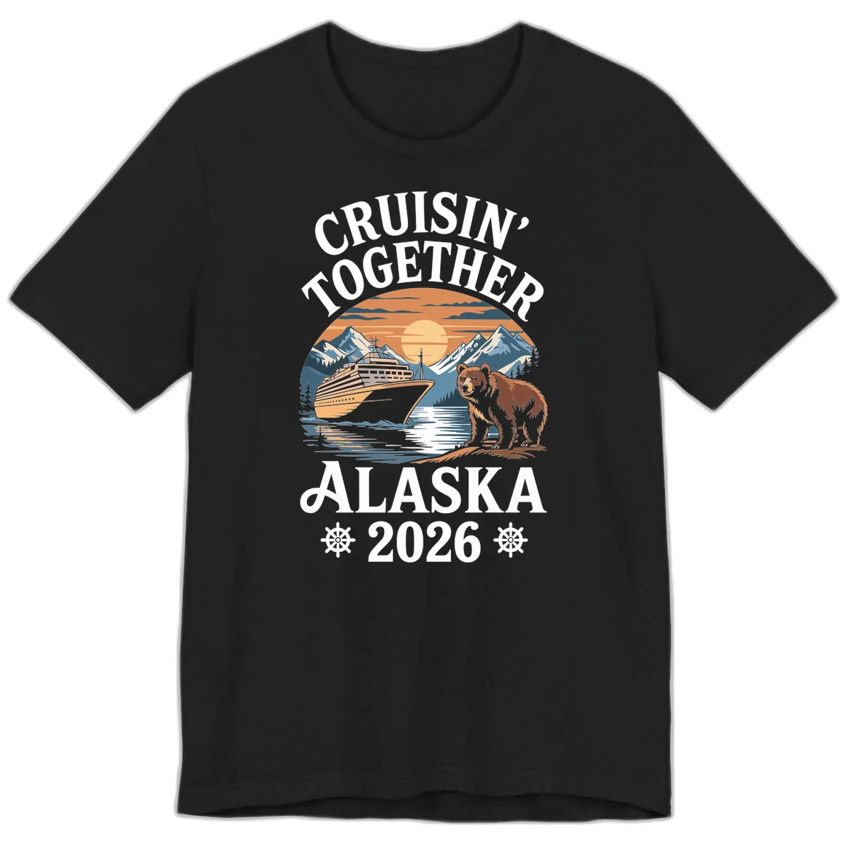 Cruisin' Together Alaska 2026 Bear Cruise Premium T-Shirt in Black