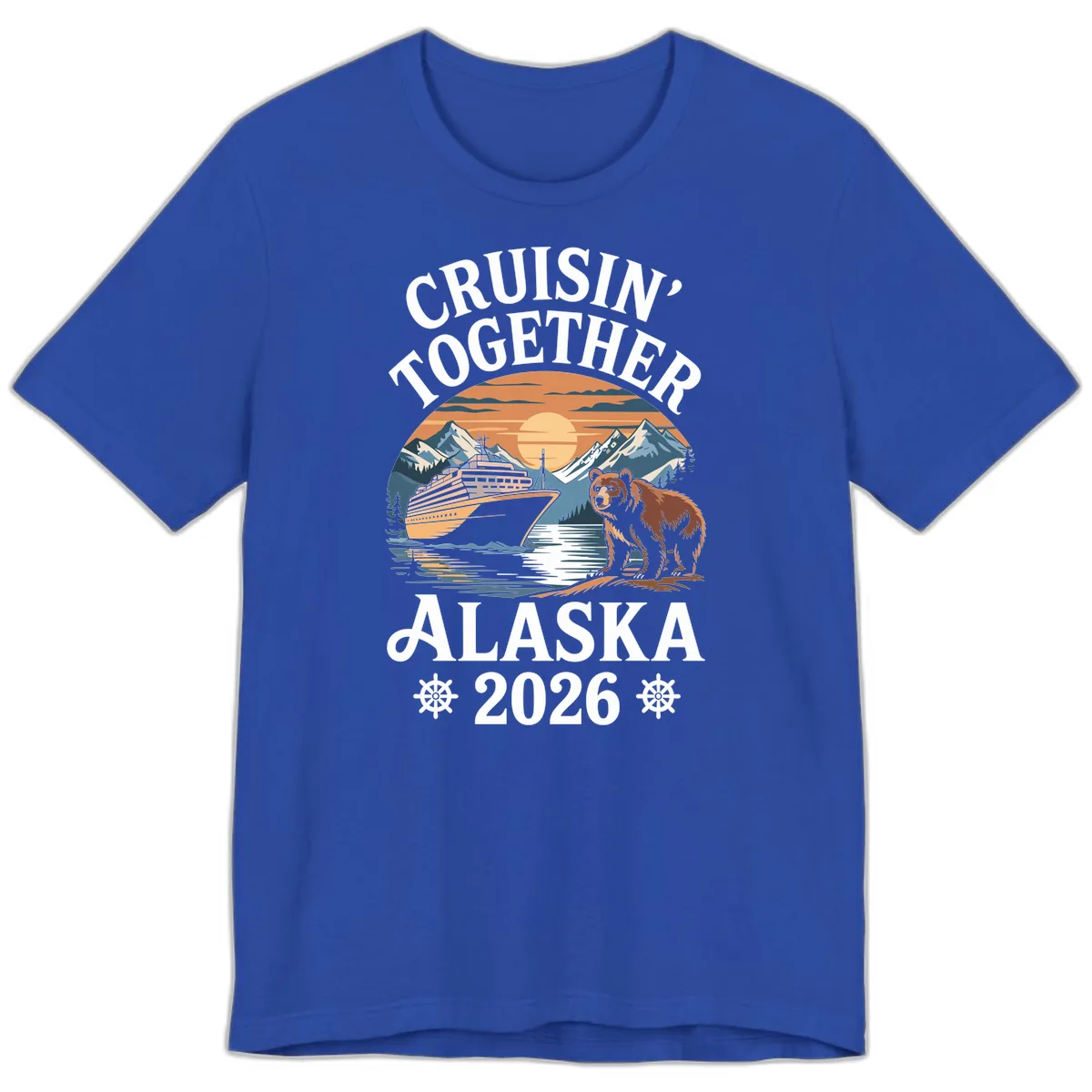 Cruisin' Together Alaska 2026 Bear Cruise Premium T-Shirt in True Royal