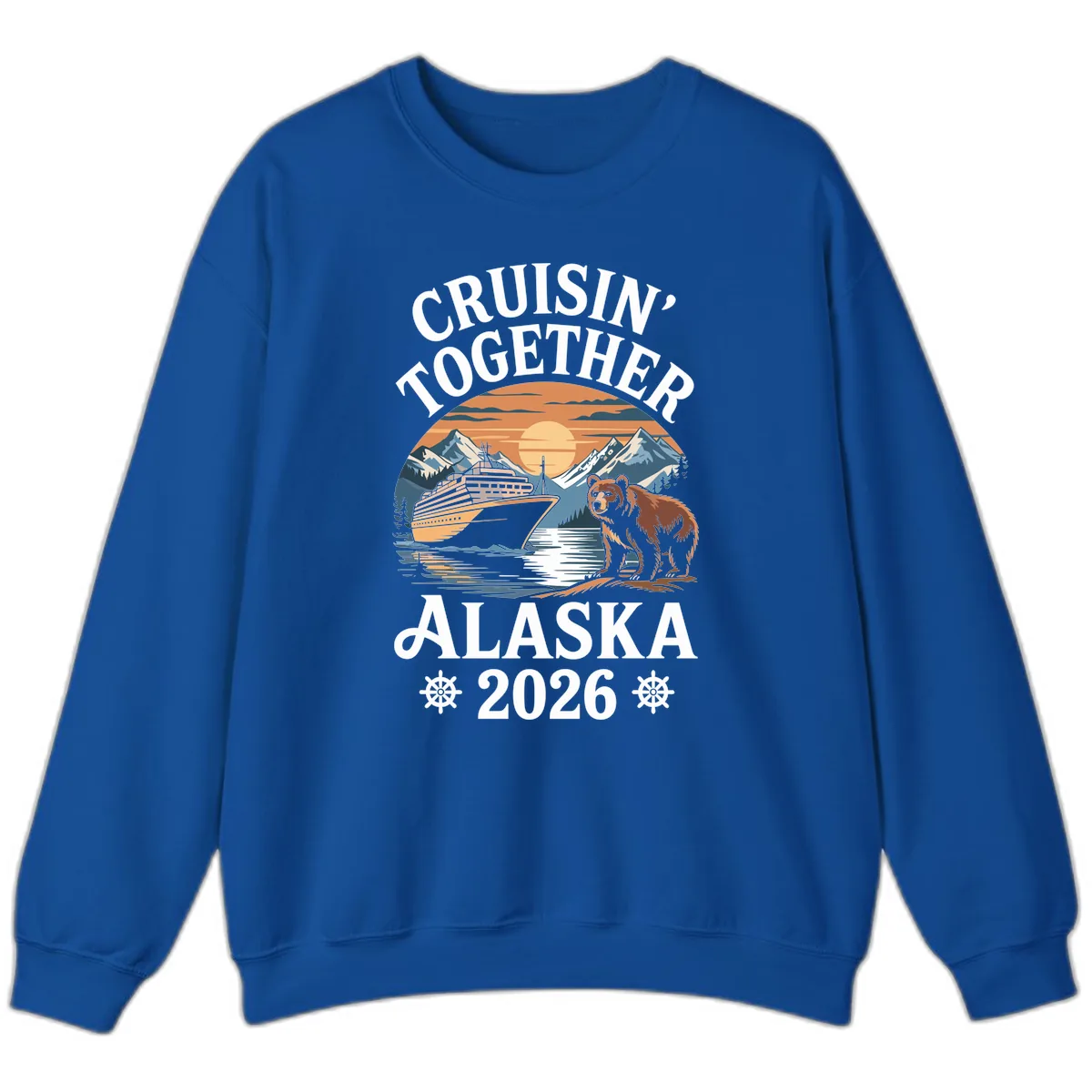 Cruisin' Together Alaska 2026 Bear Cruise Sweatshirt in Royal