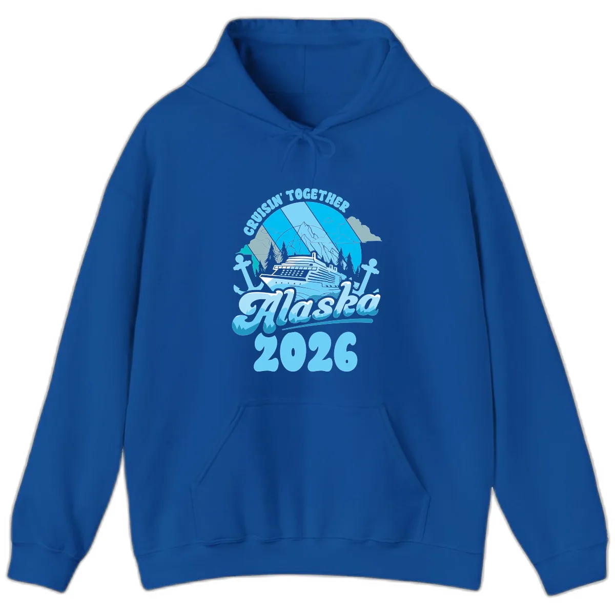 Cruisin' Together Alaska 2026 Cruise Ship Hoodie in Royal