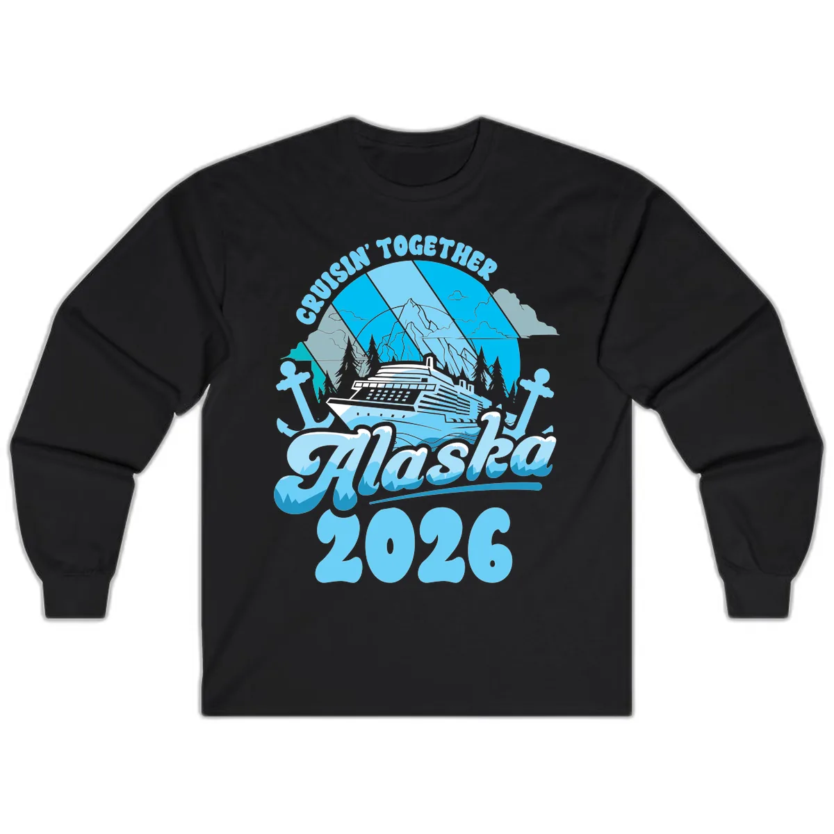 Cruisin' Together Alaska 2026 Cruise Ship Long Sleeve in Black