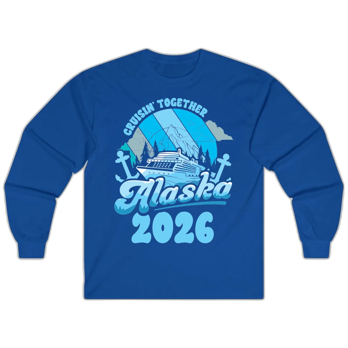 Cruisin' Together Alaska 2026 Cruise Ship Long Sleeve in Royal