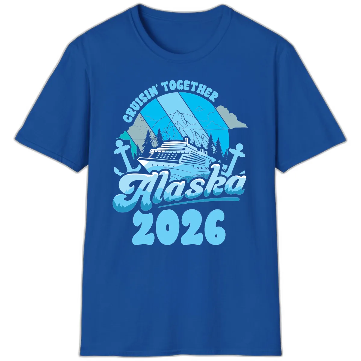 Cruisin' Together Alaska 2026 Cruise Ship T-Shirt in Royal
