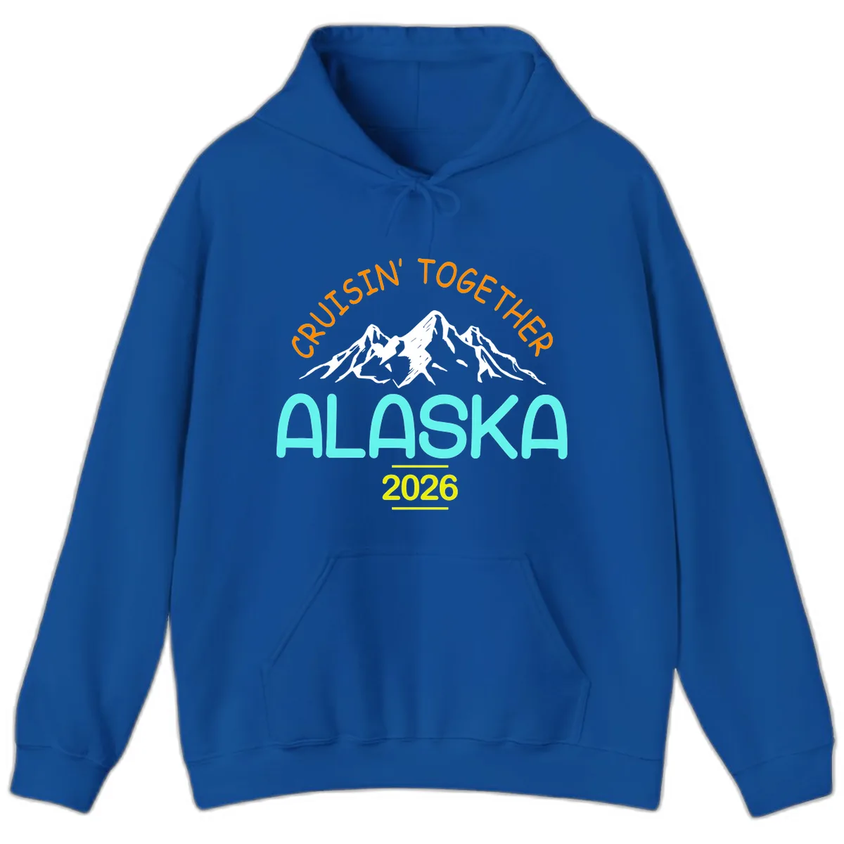 Cruisin' Together Alaska 2026 Mountain Design Hoodie in Royal