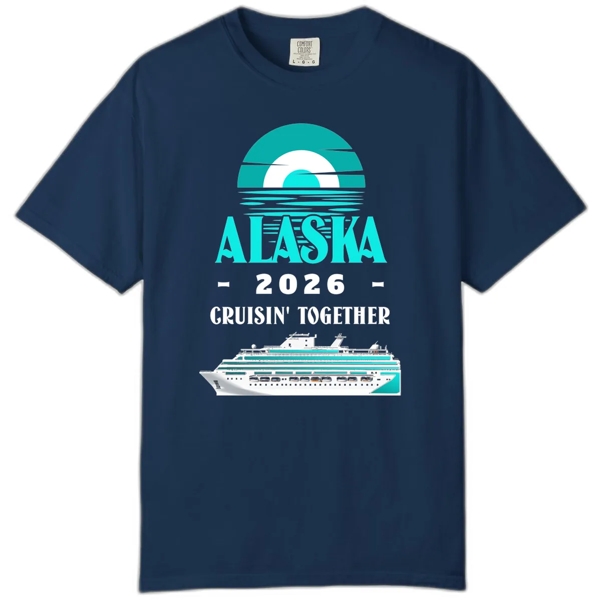 Alaska 2026 Cruisin' Together Family Cruise Comfort Color in Navy