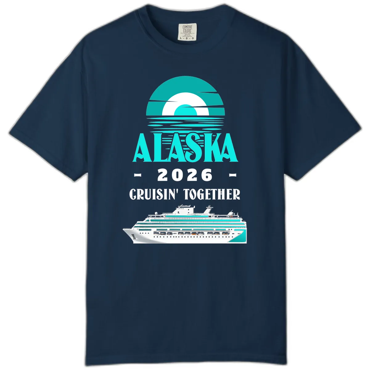 Alaska 2026 Cruisin' Together Family Cruise Comfort Color in True Navy