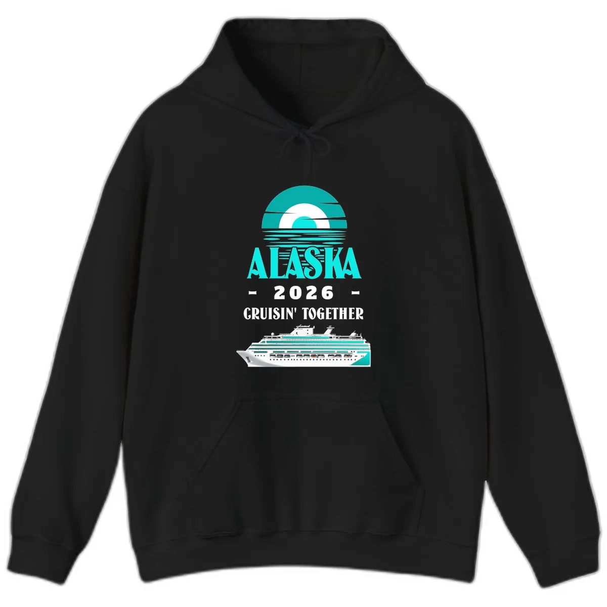 Alaska 2026 Cruisin' Together Family Cruise Hoodie in Black