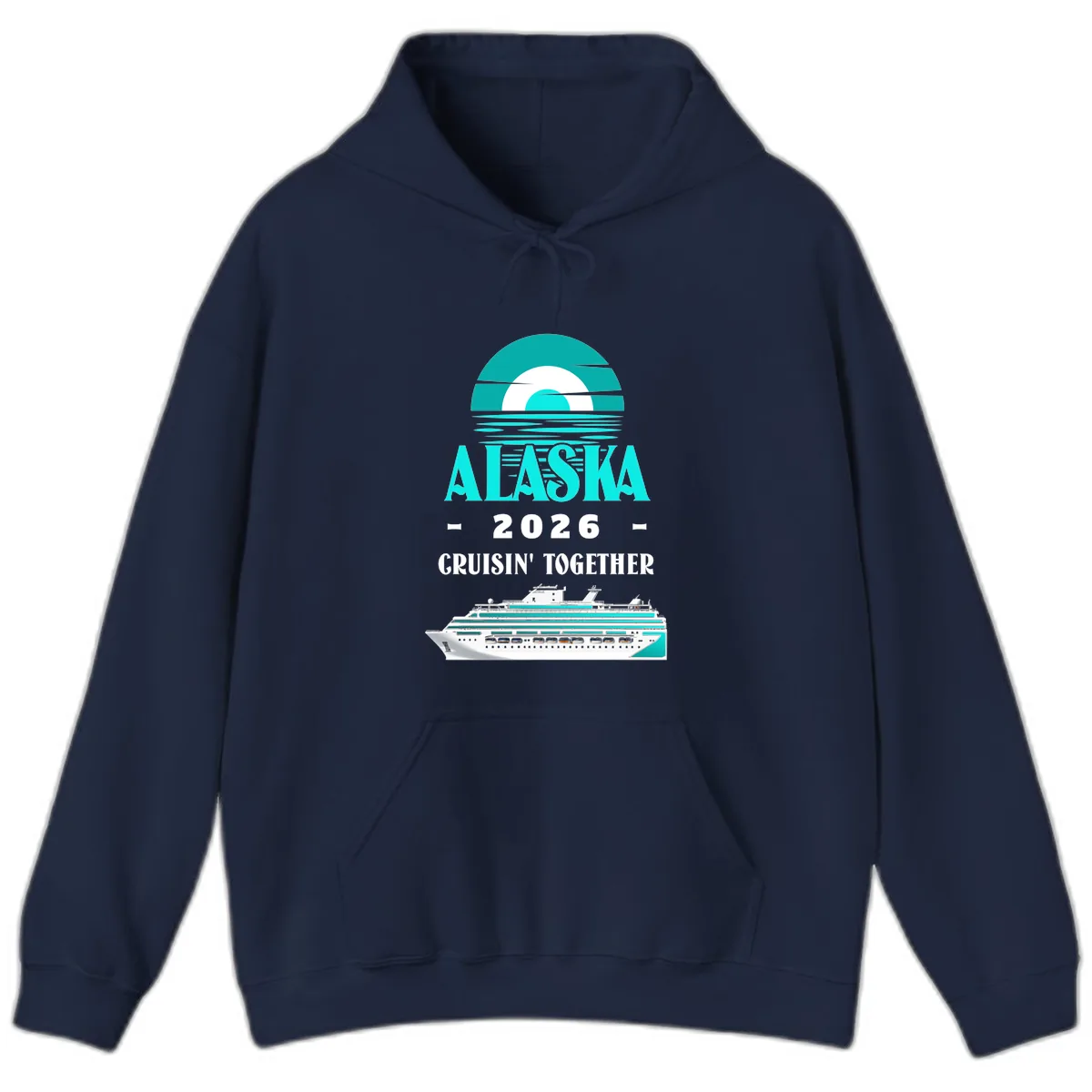 Alaska 2026 Cruisin' Together Family Cruise Hoodie in Navy