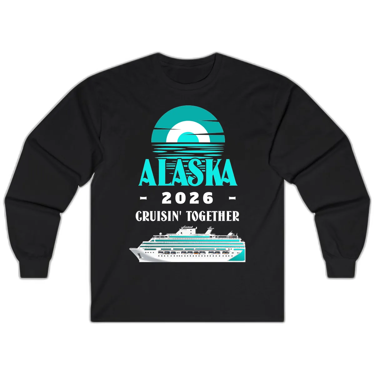 Alaska 2026 Cruisin' Together Family Cruise Long Sleeve in Black