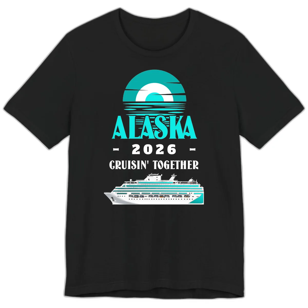Alaska 2026 Cruisin' Together Family Cruise Premium T-Shirt in Black