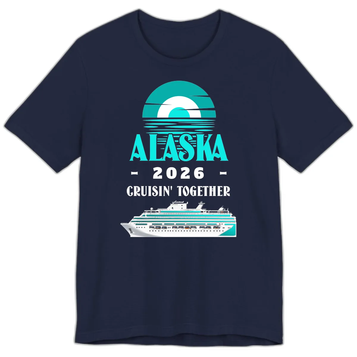 Alaska 2026 Cruisin' Together Family Cruise Premium T-Shirt in Navy