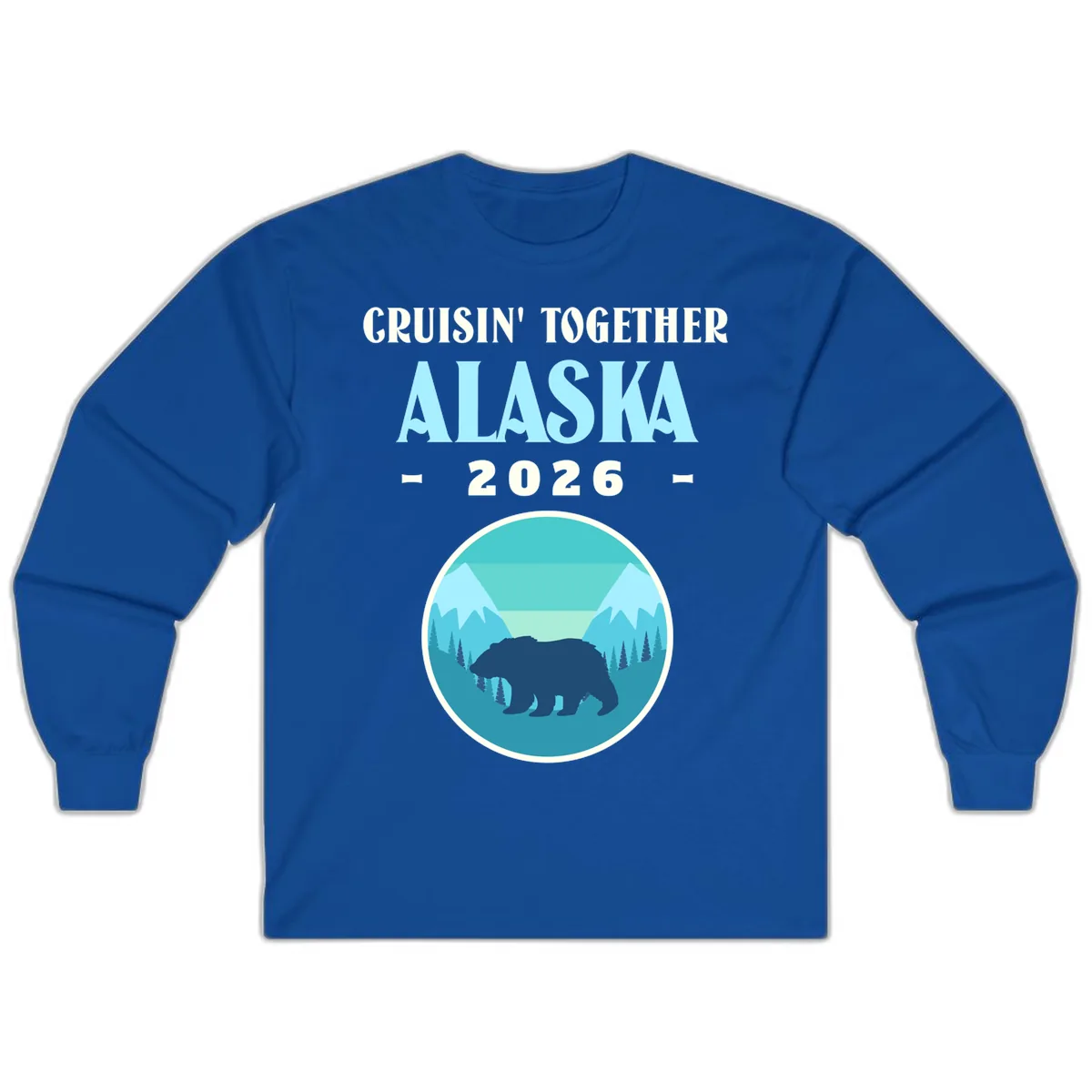Cruisin' Together Alaska 2026 Bear Silhouette Long Sleeve in Royal
