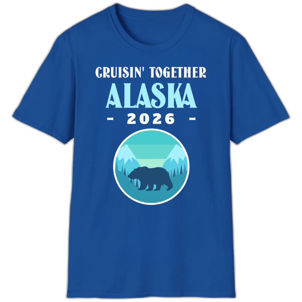 Cruisin' Together Alaska 2026 Bear Silhouette T-Shirt in Royal