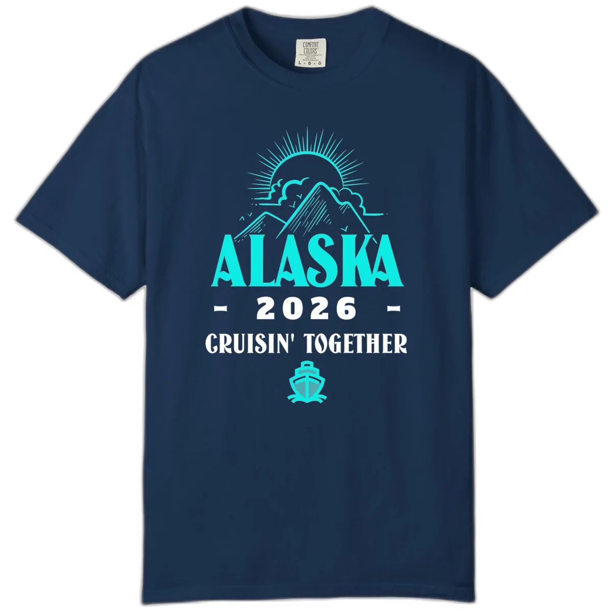 Alaska 2026 Cruisin' Together Design Comfort Color in Navy