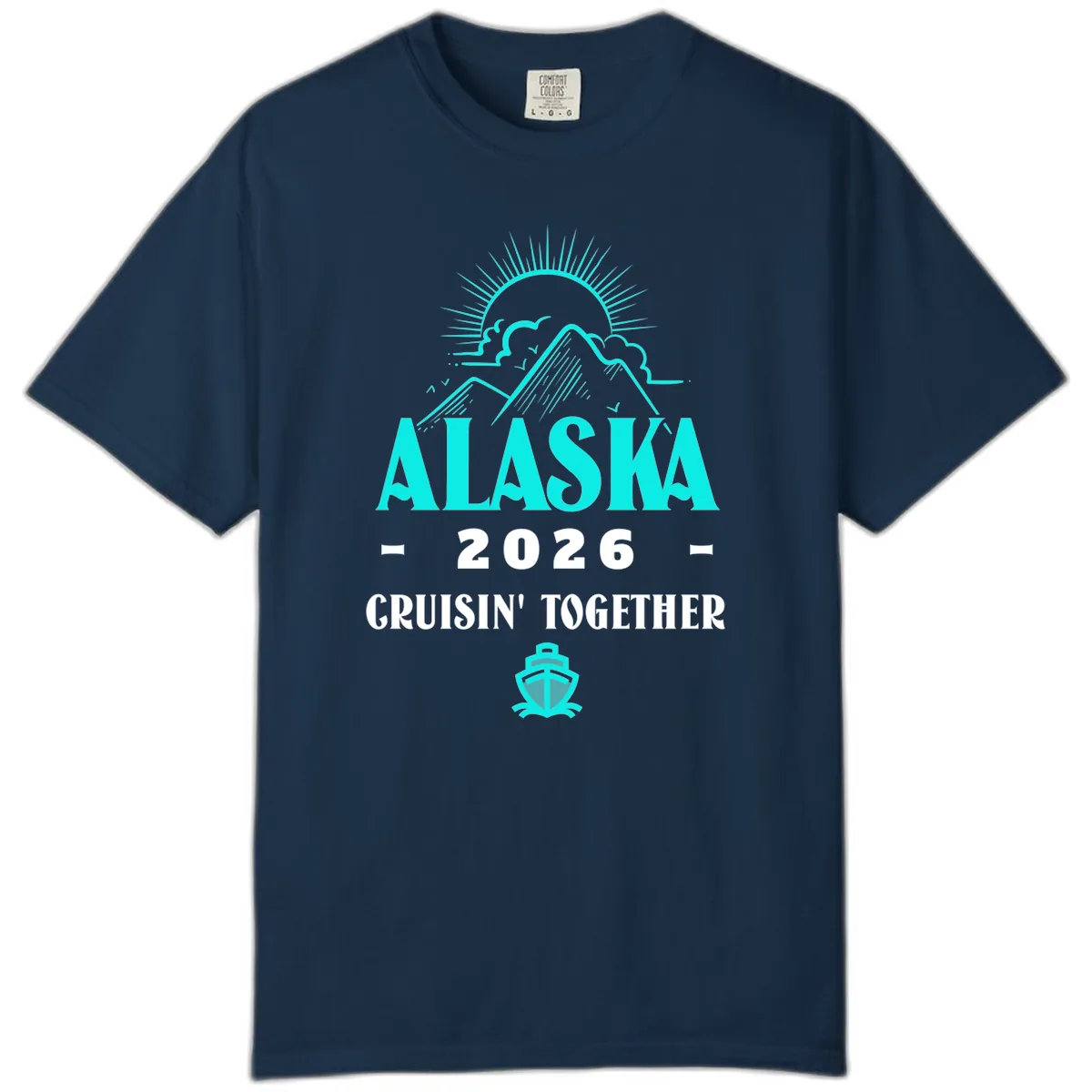 Alaska 2026 Cruisin' Together Design Comfort Color in True Navy