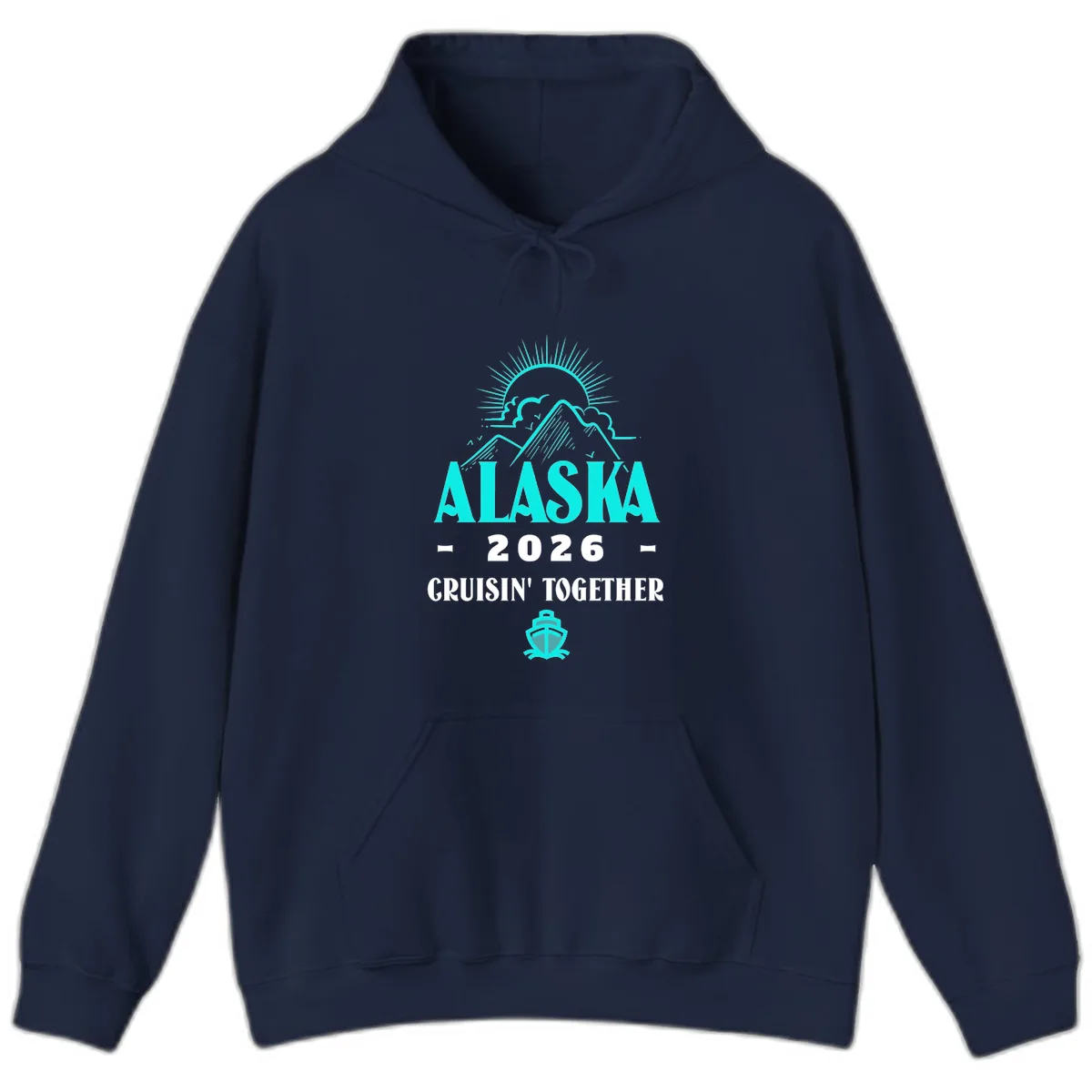 Alaska 2026 Cruisin' Together Design Hoodie in Navy