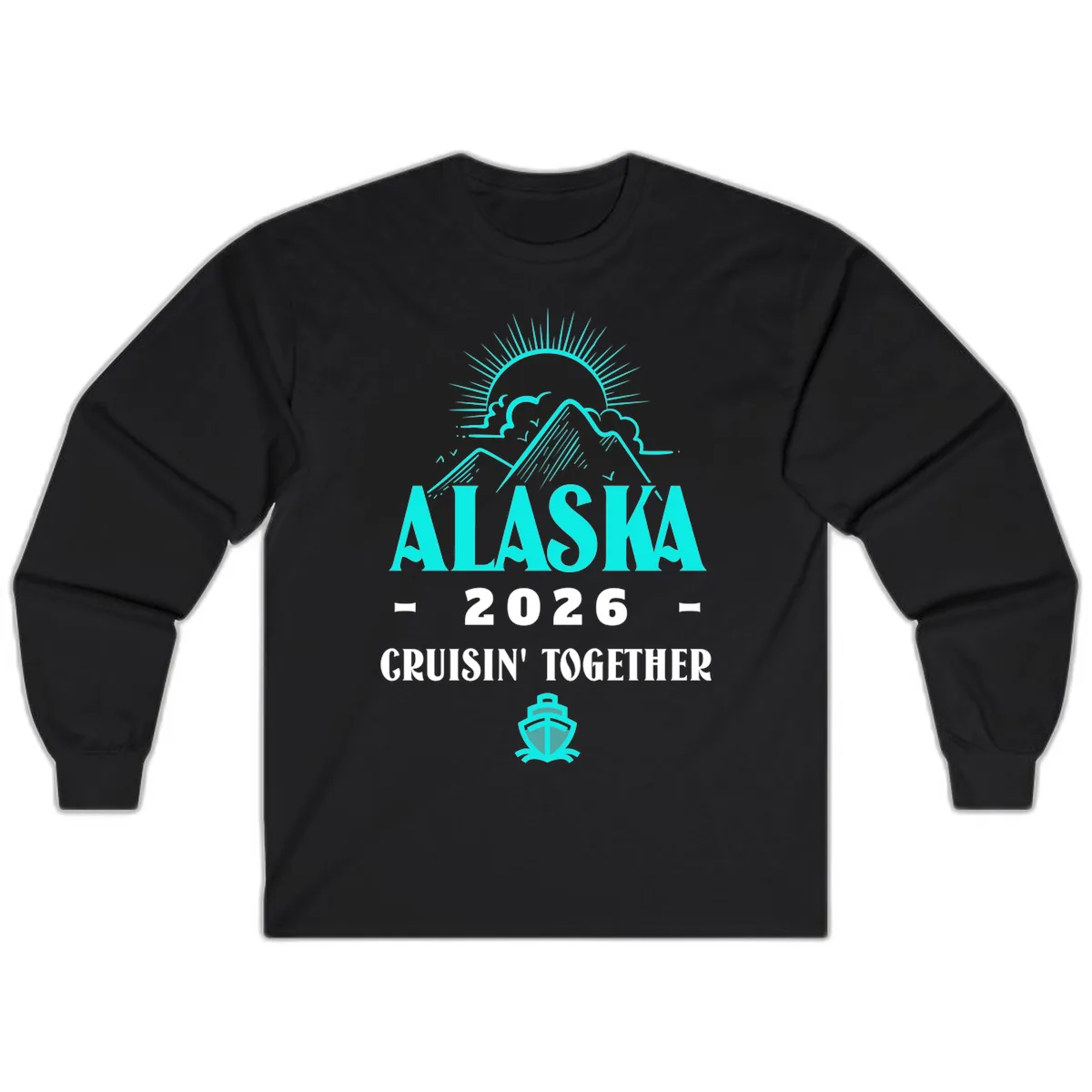 Alaska 2026 Cruisin' Together Design Long Sleeve in Black