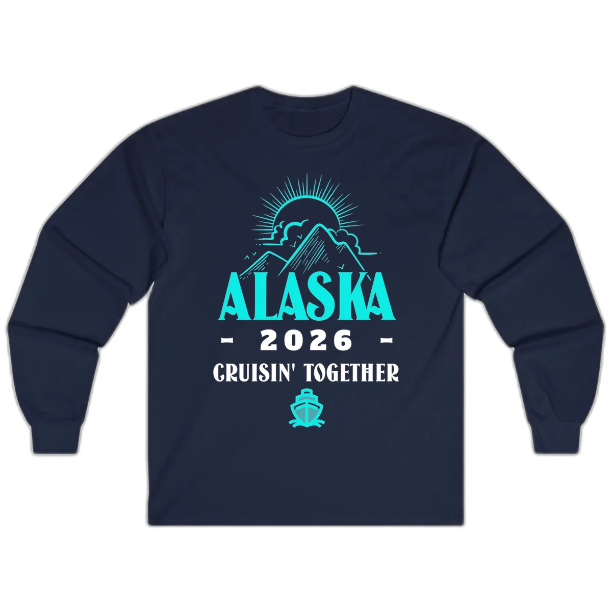 Alaska 2026 Cruisin' Together Design Long Sleeve in Navy
