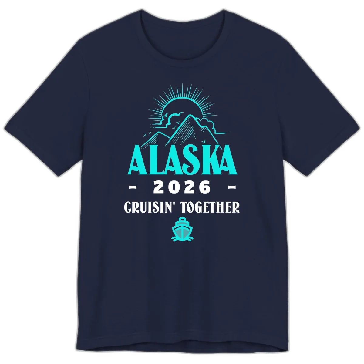Alaska 2026 Cruisin' Together Design Premium T-Shirt in Navy