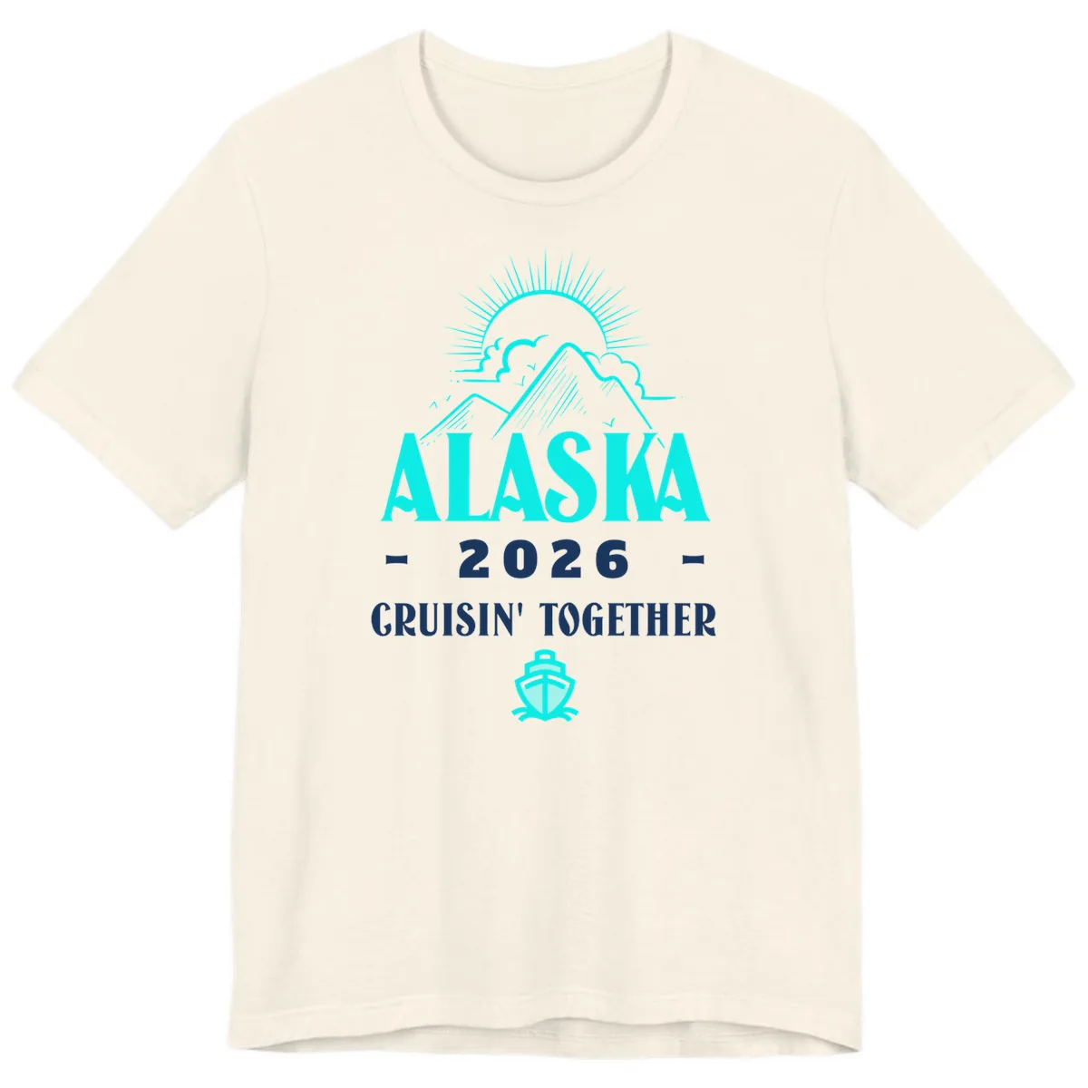 Alaska 2026 Cruisin' Together Design Premium T-Shirt in Natural
