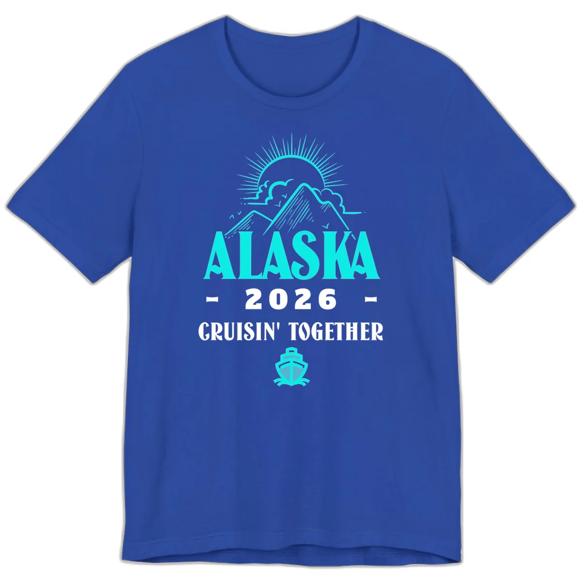 Alaska 2026 Cruisin' Together Design Premium T-Shirt in True Royal